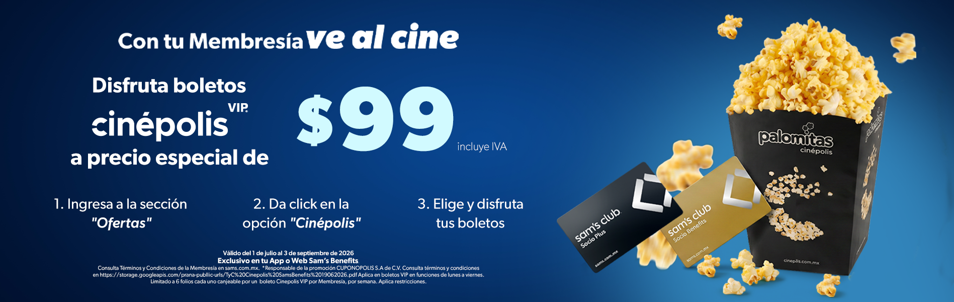 Sam's Club samsclub samsbenefits hazte socio cine viajes hot deals restaurantes educacion ropa accesorio mascotas salud entretenimiento fitness puntos
